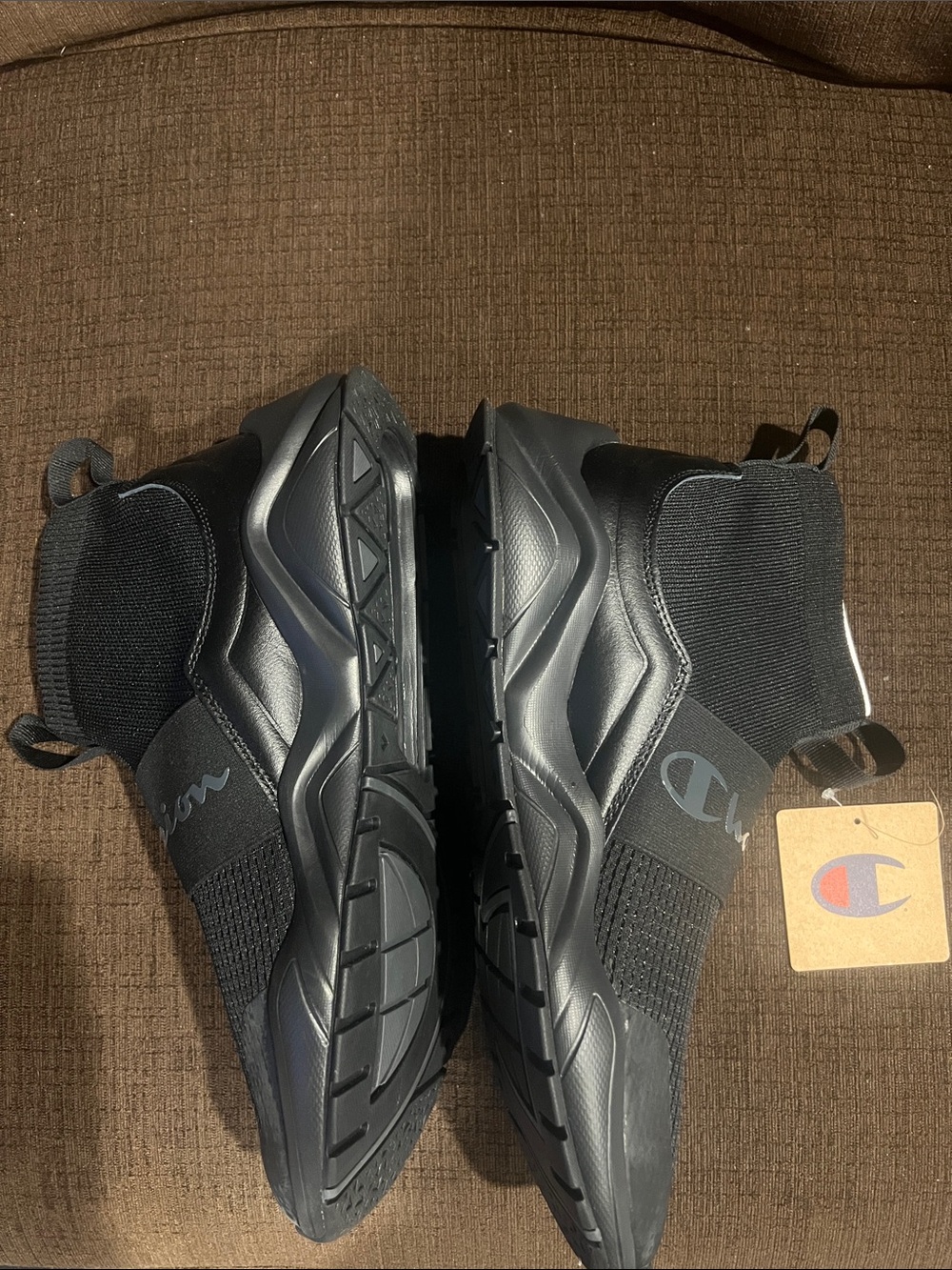 Mens Champion Rally Pro Knit Black Slip On Sneakers - Picture 6 of 10